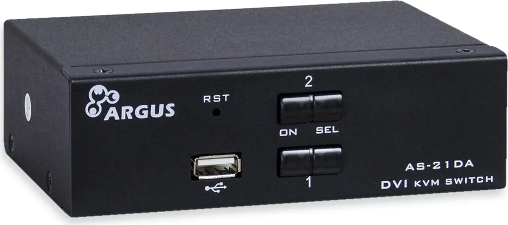 Switch KVM Inter-Tech KVM-AS-21DA boîtier de partage pour 2 PC
