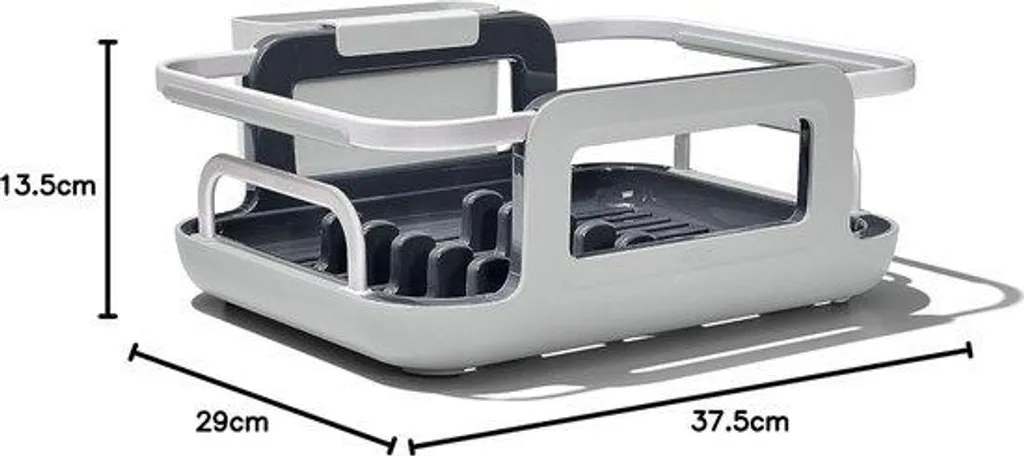 Égouttoir gris 1L en aluminium brossé robuste et design épuré chic