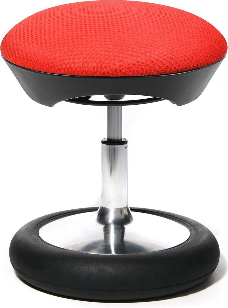 Kinderhocker Topstar Drehhocker ergonomisch Sitness Kid 20 Net drehbar, höhenverstellbar, chrom/rot