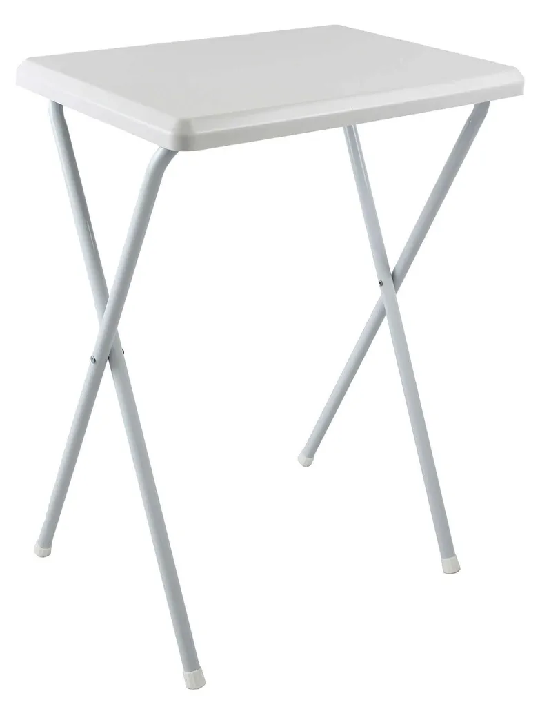 Table d'appoint de jardin pliante en acier 52 x 38 cm pour balcon et terrasse