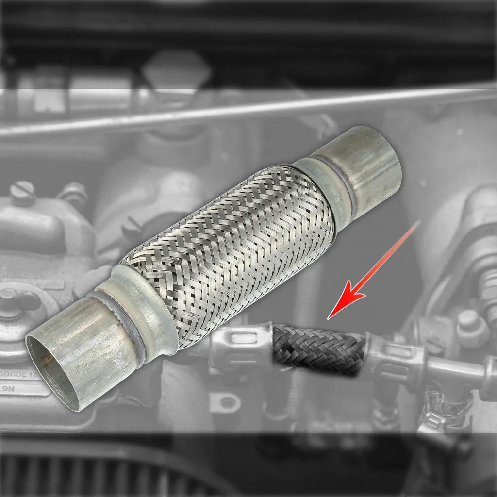 Flexible d'Échappement Universel 60 mm x 300 mm pour Réparation Auto