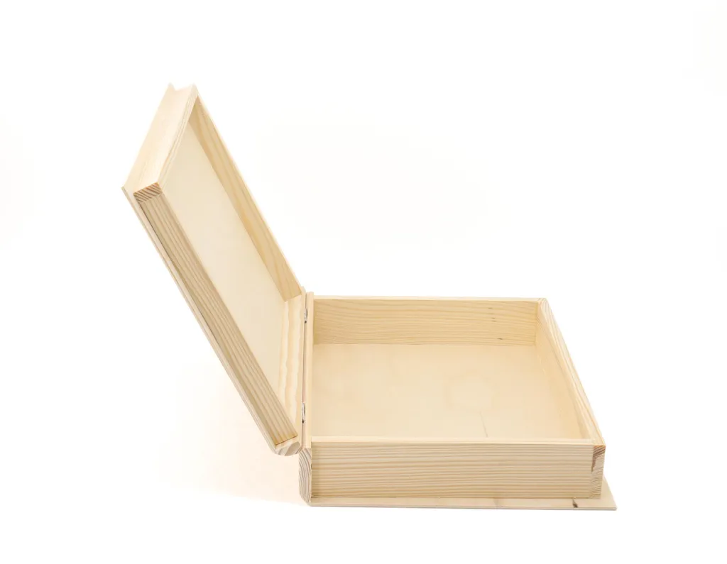 Rangez vos documents discrètement avec cette boîte livre bois format A4