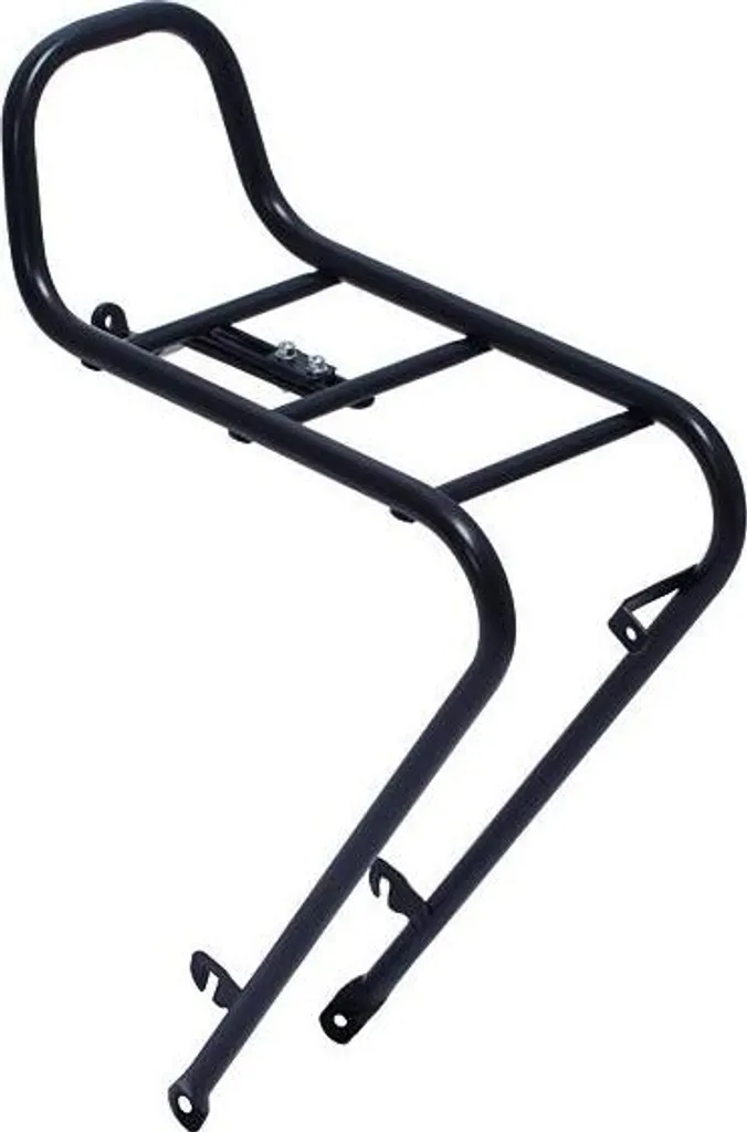 Porte-bagages avant Steco Flow 28 pouces en acier noir mat robuste