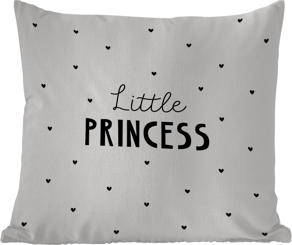 MuchoWow Outdoor Kissen - Sprichwörter - Kleine Prinzessin - Mädchen - Prinzessin - Zitate - 45x45 cm - Wetterfest - Lounge Kissen - Fotokissen...