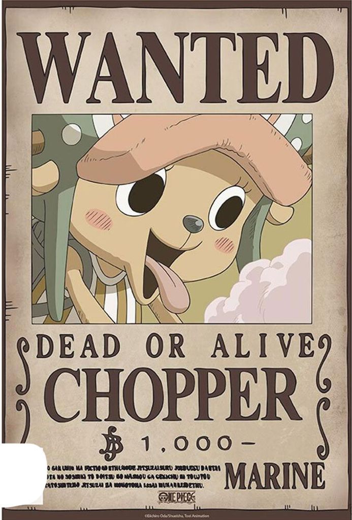 Plakát One Piece Wanted Chopper Wano 38x52cm Obrázek produktu 