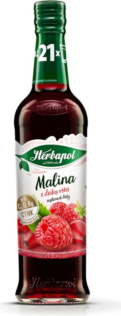 Malina z dziką różą suplement diety 420 ml Zdjęcie produktu 