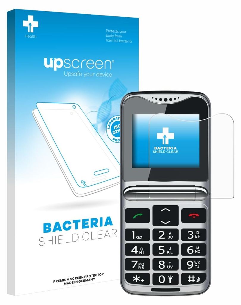 upscreen Schutzfolie für bea-fon Fold 10 LTE Displayschutz Displayschutzfolie Folie Klar antibakteriell