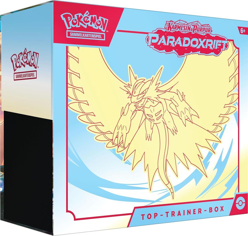Pokémon-Sammelkartenspiel: Top-Trainer-Box Karmesin & Purpur – Paradoxrift: Donnersichel