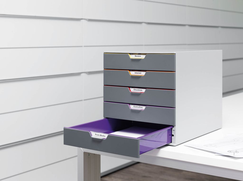 Odolný zásuvkový box VARICOLOR 5 priehradiek štítky Obrázok produktu 24