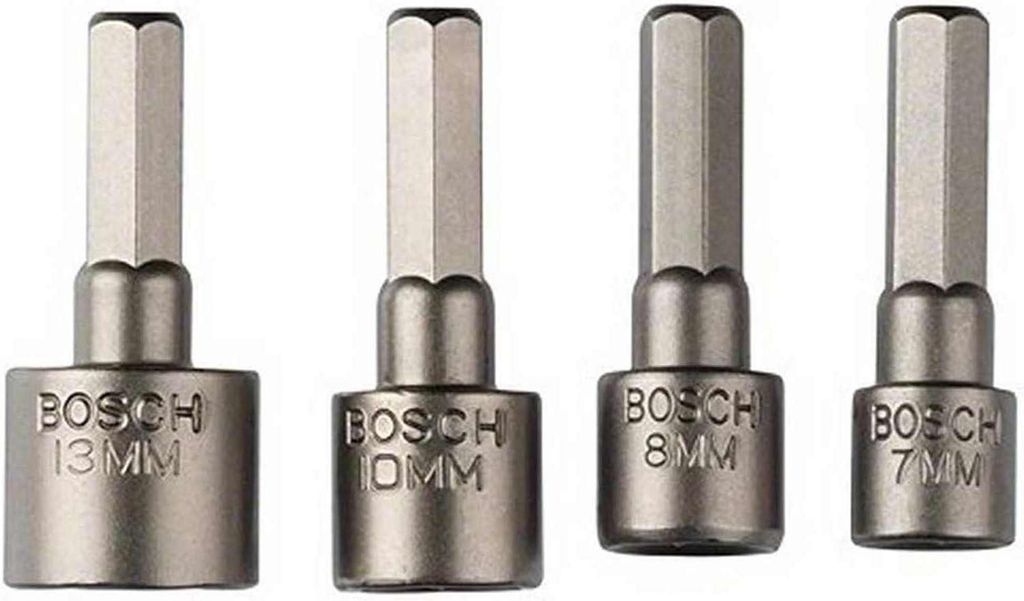 Bosch Accessories 2609255904 Steckschlüssel-Maschinenaufnahmen-Set Antrieb 1/4 (6.3 mm) 1 Set