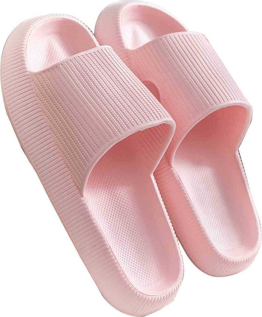 MODFU Herren/Damen Badeschuhe Hausschuhe Slippers Sommer Slide Pantoletten Badelatschen Strand Indoor/Outdoor rutschfest Baden Uni Einfarbig 40-41 ...