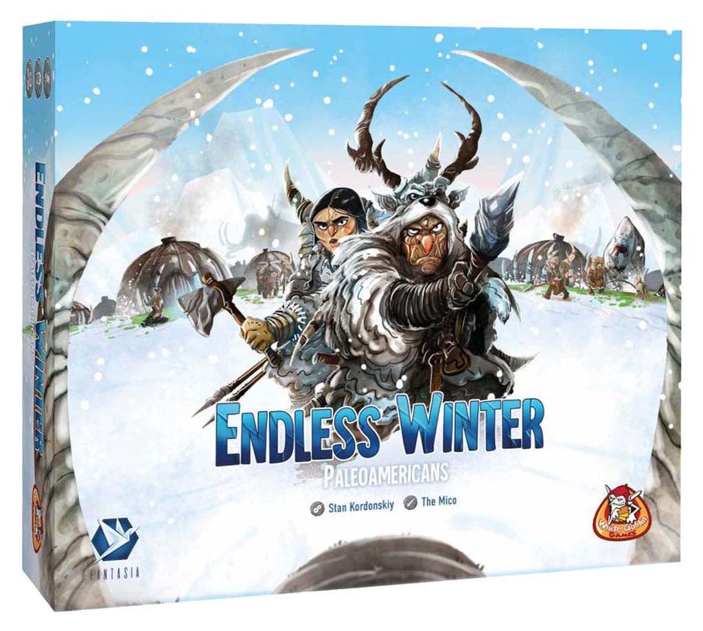 Weiße Kobolde spielen endlose Winterpaläoamerikaner