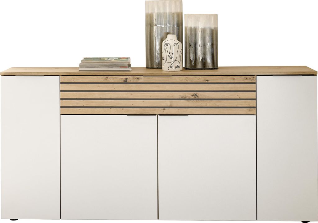 HBZ Meble BZ 5110 Sideboard Holzwerkstoff Weiß/Braun