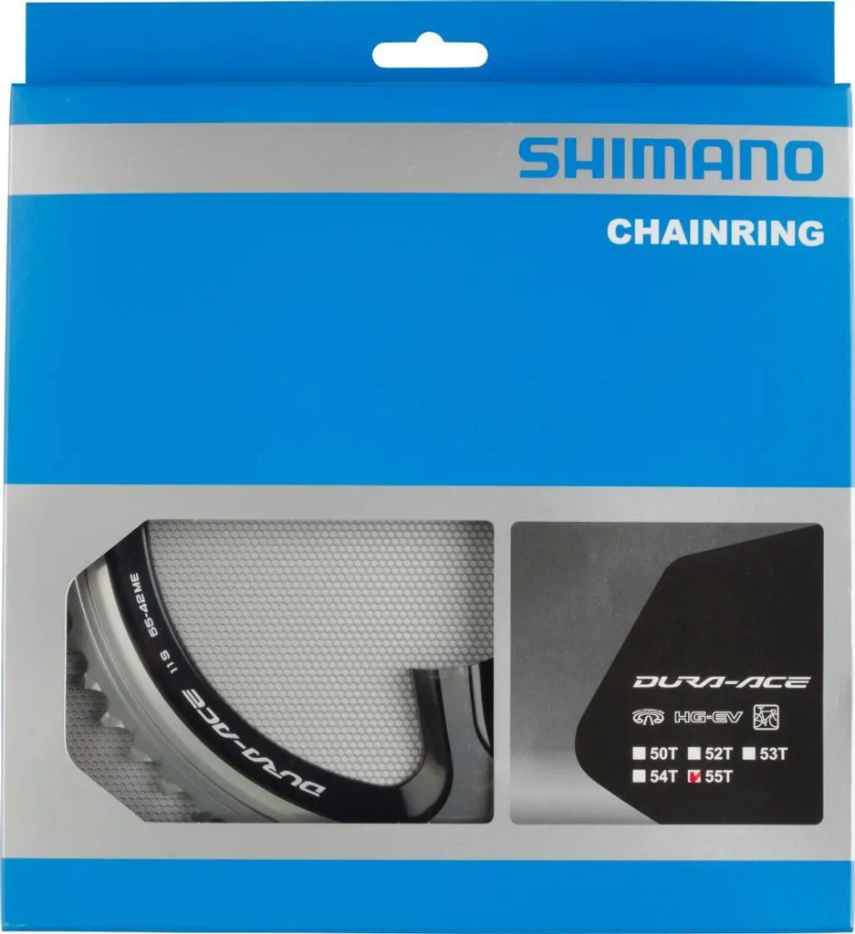 Plateau SHIMANO DURA-ACE FC-9000 55 dents argent et noir haute performance