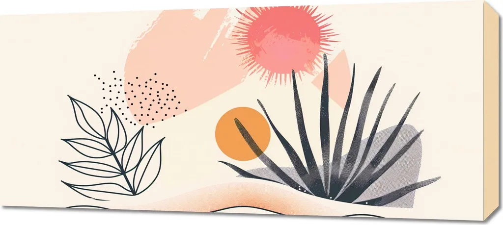 Décoration Murale Panoramique 90x40 cm avec Motif Jungle Tropicale