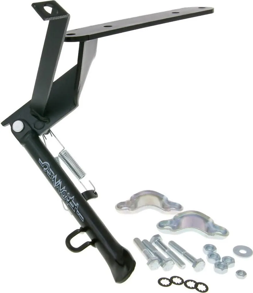 Béquille latérale moto en acier chromé haute résistance, modèle 25cm