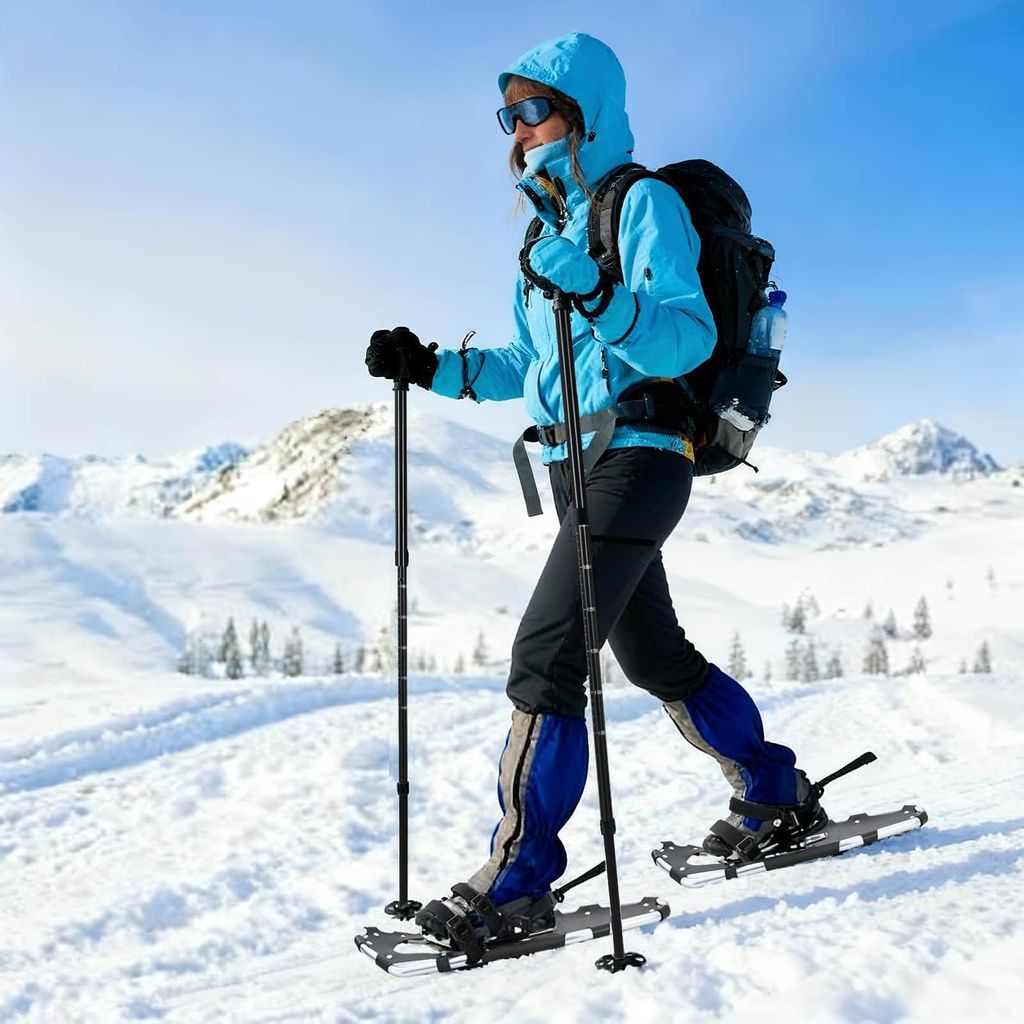 "Schlussverkauf" 3 in 1 Schneeschuhe - VIDAXL - Silber und Schwarz 30 Zoll C17768