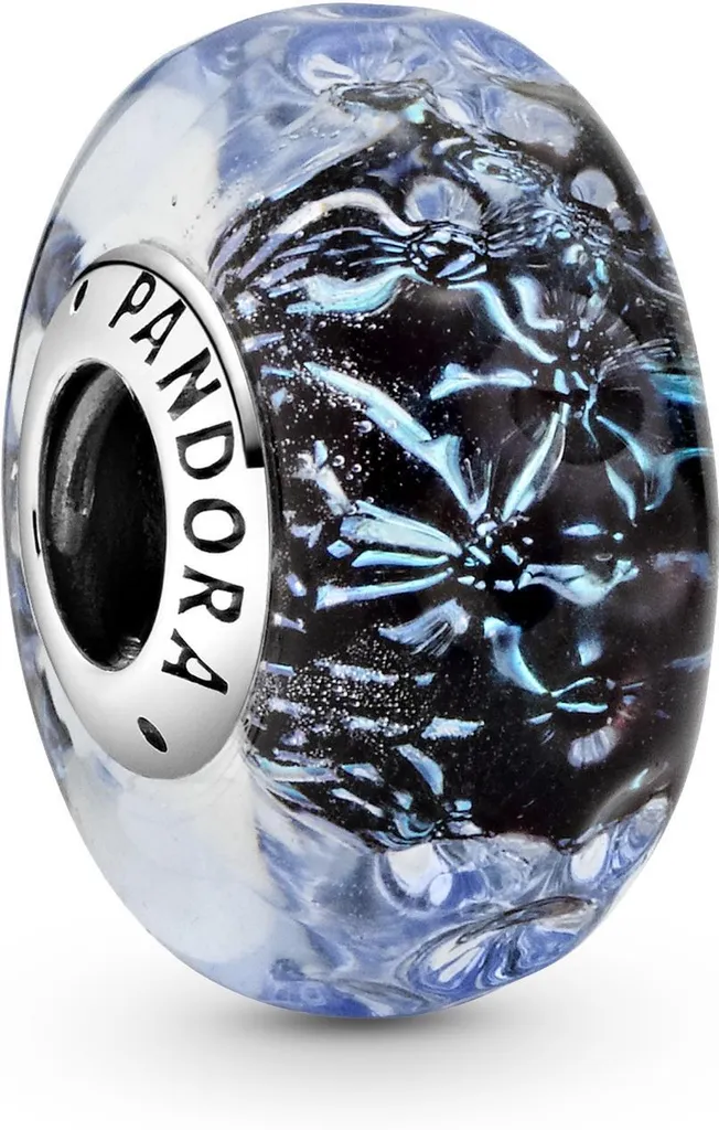 Charm Murano Bleu Foncé : Éclat Durable et Argent 925 Anti-Ternissement