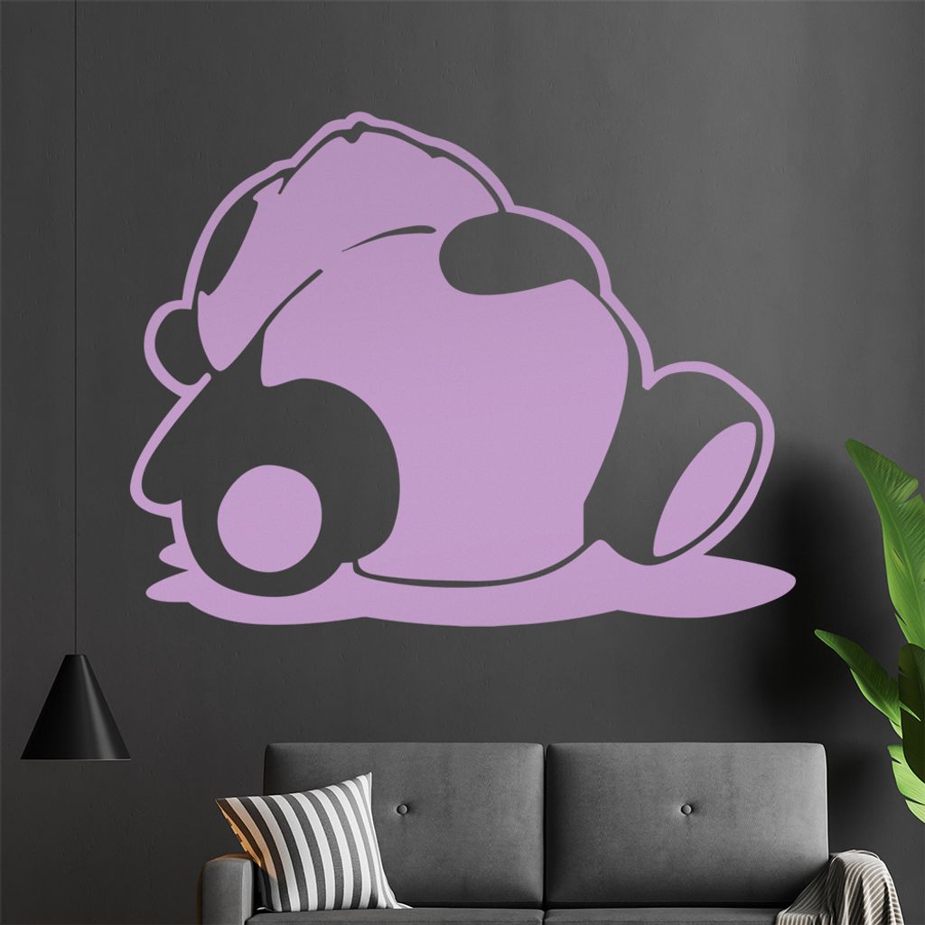 schlafender Teddy Bär Wandtattoo in 6 Größen - Wandaufkleber Wall Sticker - Dekoration, Küche, Wohnzimmer, Schlafzimmer, Badezimmer