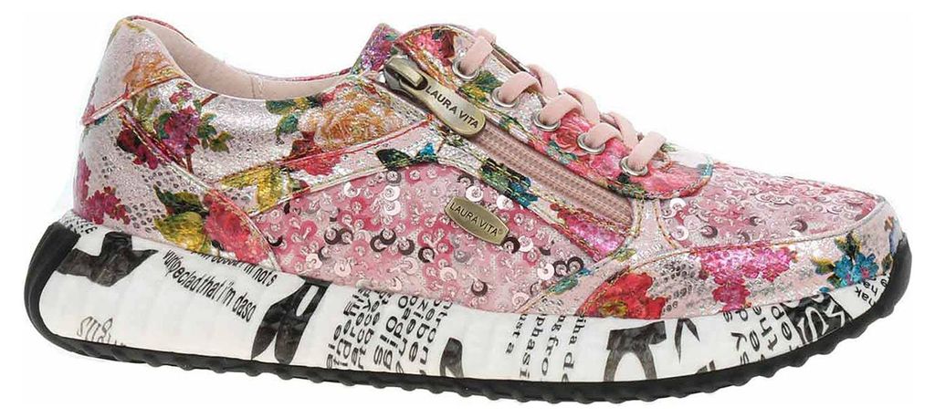 Laura Vita Damen Sneaker bunt mit Pailletten und Produktbild 