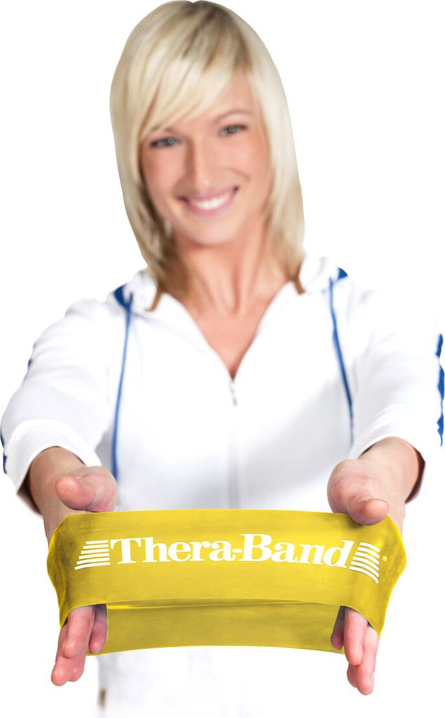 Thera Band Loop Übungsband Fintessband Gymnastikband, ø 20 cm leicht GELB