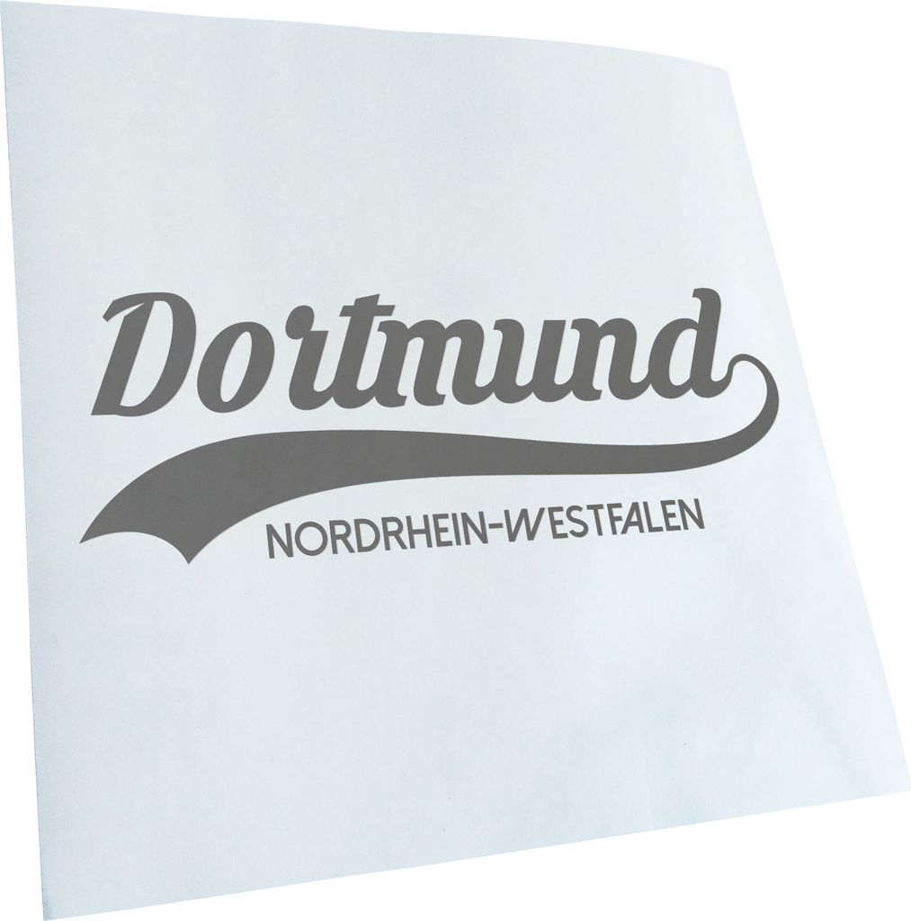 Kiwistar - Autoaufkleber - Dortmund Nordrhein-Westfalen - Grau - 40x14cm - Aufkleber für Auto, Laptop, Fahrrad, LKW, Motorrad mehrfarbig JDM Decal...