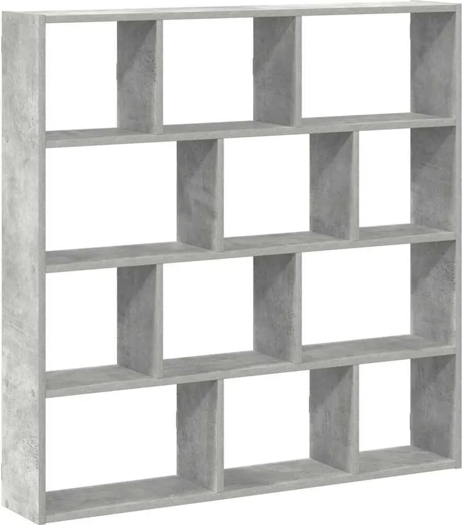 Scaffale Ufficio 12 Cubi vidaXL Grigio Cemento - Archiviazione Moderna