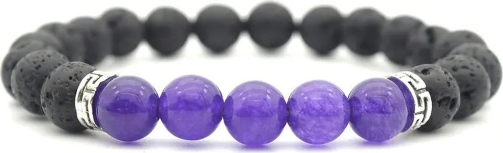 Armband OR-33391 - Schwarz / Lila Uni KP33391