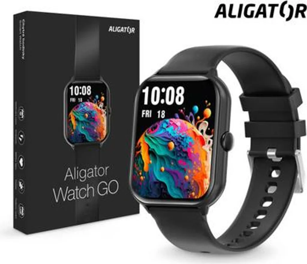 Montre en alligator véritable GO Black : Finition luxe et cuir noble
