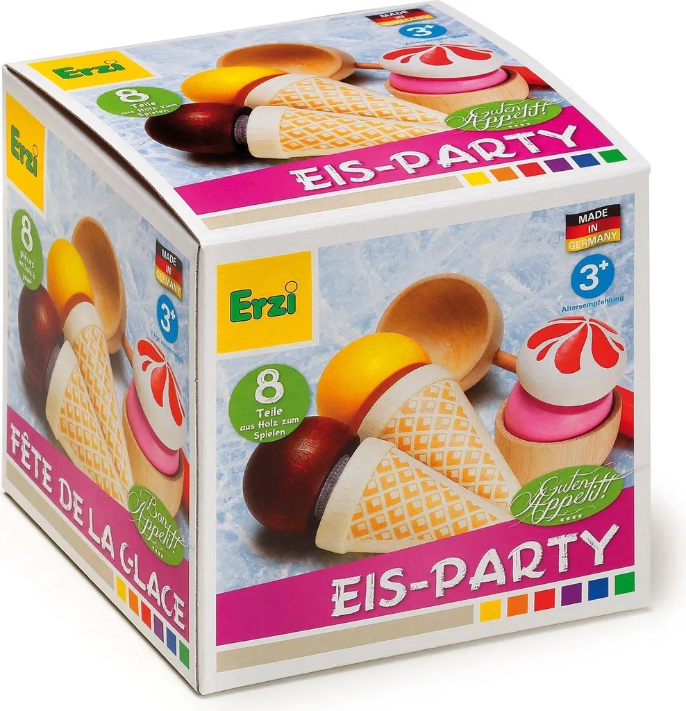 Jouet Glace Bois Hêtre ERZI 4153704 Kit Eis-Party Second Choix - 3