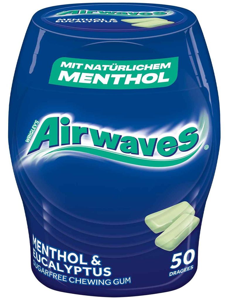 Airwaves 602662 Airwaves MENTHOL & EUKALYPTUS Kaugummis 50 Imagen del producto 