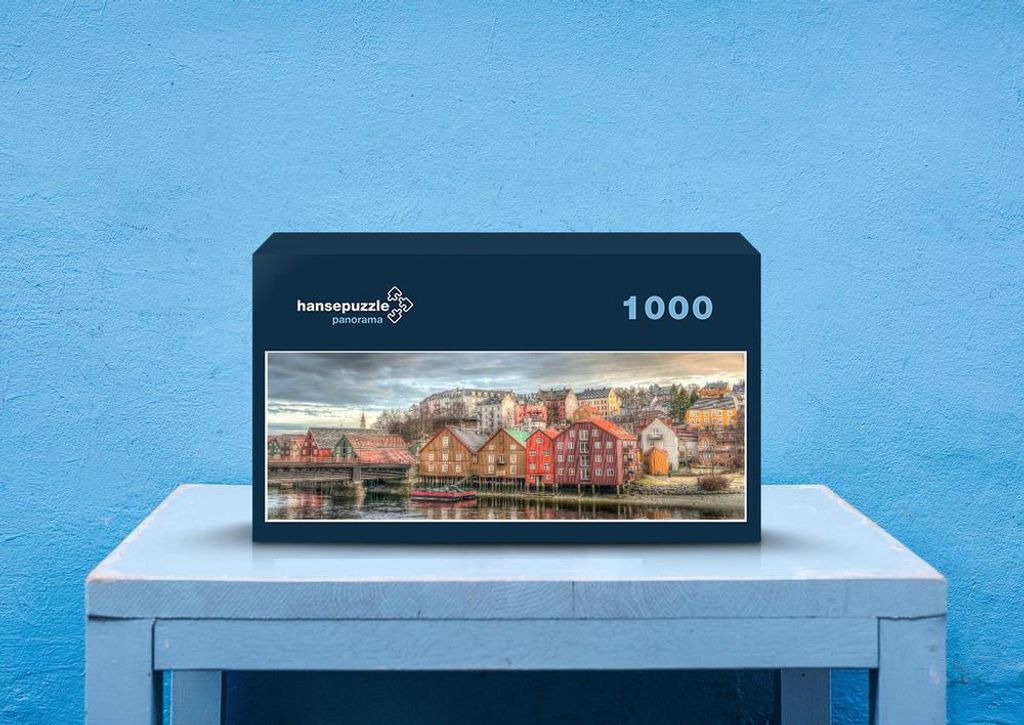 hansepuzzle 73938 - Trondheim Puzzle, 1050 Teile, Orte, 60,0 x 46,0cm mit hochwertiger Aufbewahrung, Kartonbox und wiederverschließbarem Beutel