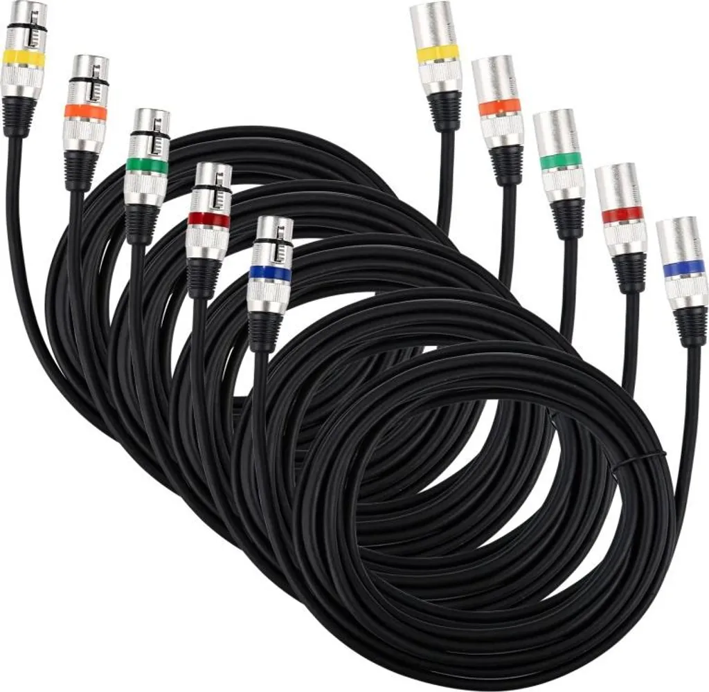 INF Cavo XLR 3m Maschio Femmina Professionale | Audio Bilanciato Microfono