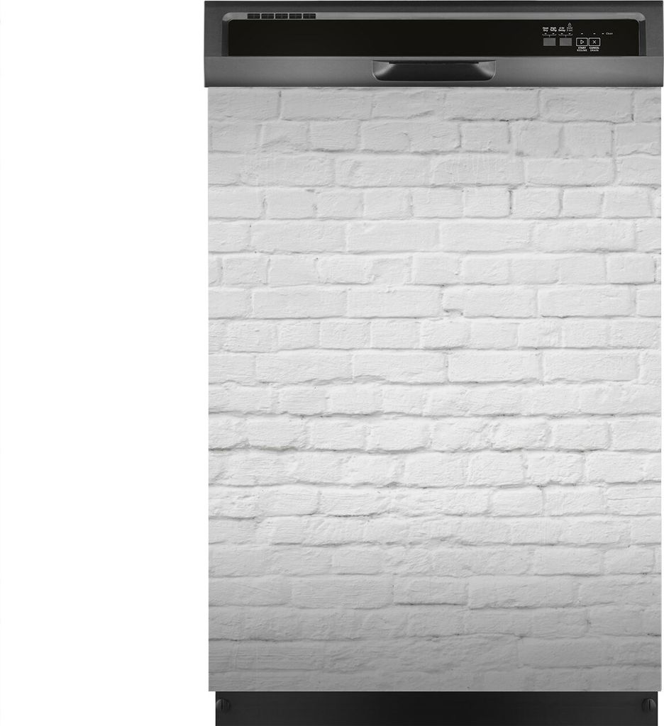 Magnete Dekorative 60x80 cm Küche Magnetmatte Spülmaschine - weißer Backstein Ziegel