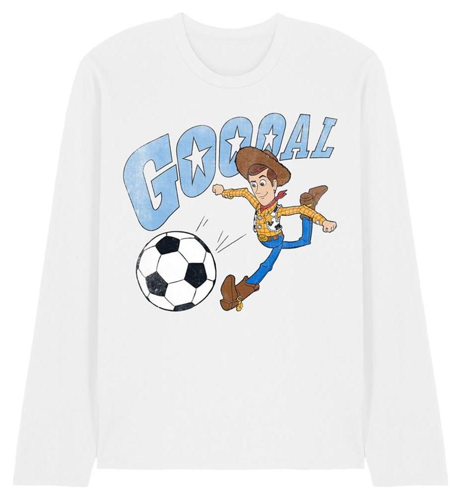 Toy Story - "Goal" T-Shirt für Herren/Damen Uni, Langärmlig TV34602 (S) (Weiß)
