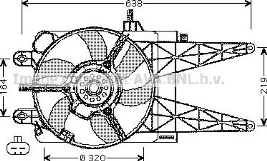 Ventilateur de Refroidissement Haute Performance AVA FT7507 OE 46524605
