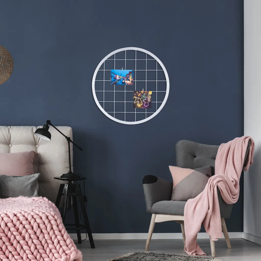 Wallity, Moodboard- TNL1733, Argento, Altre decorazioni per la casa, 55 x 55 cm, 100% metallo (Spessore: 1