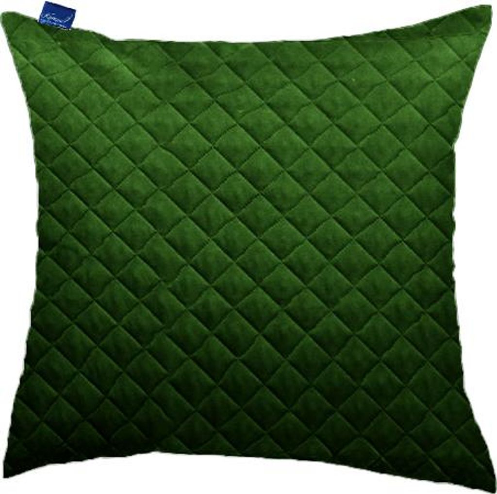Mikrofaser Kissen 80x80 cm Flaschengrün gesteppt