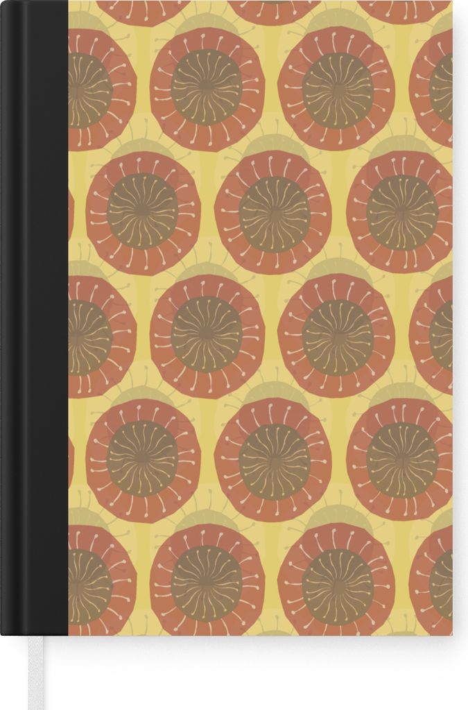 MuchoWow Notizbuch Tagebuch Haushaltsbuch Notebook A5 Sonnenblumen - Muster - Südamerika - Notizblock - Notizheft - Notebook - Schreibblock - Pa...