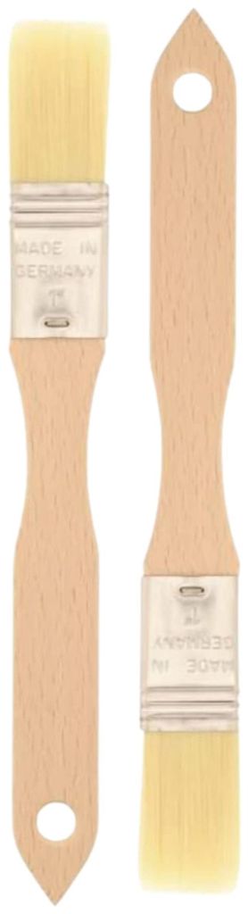 2 x Haushaltsbürsten, flach, 20 cm, 1 Zoll breit, Gebäckpinsel mit Naturborsten