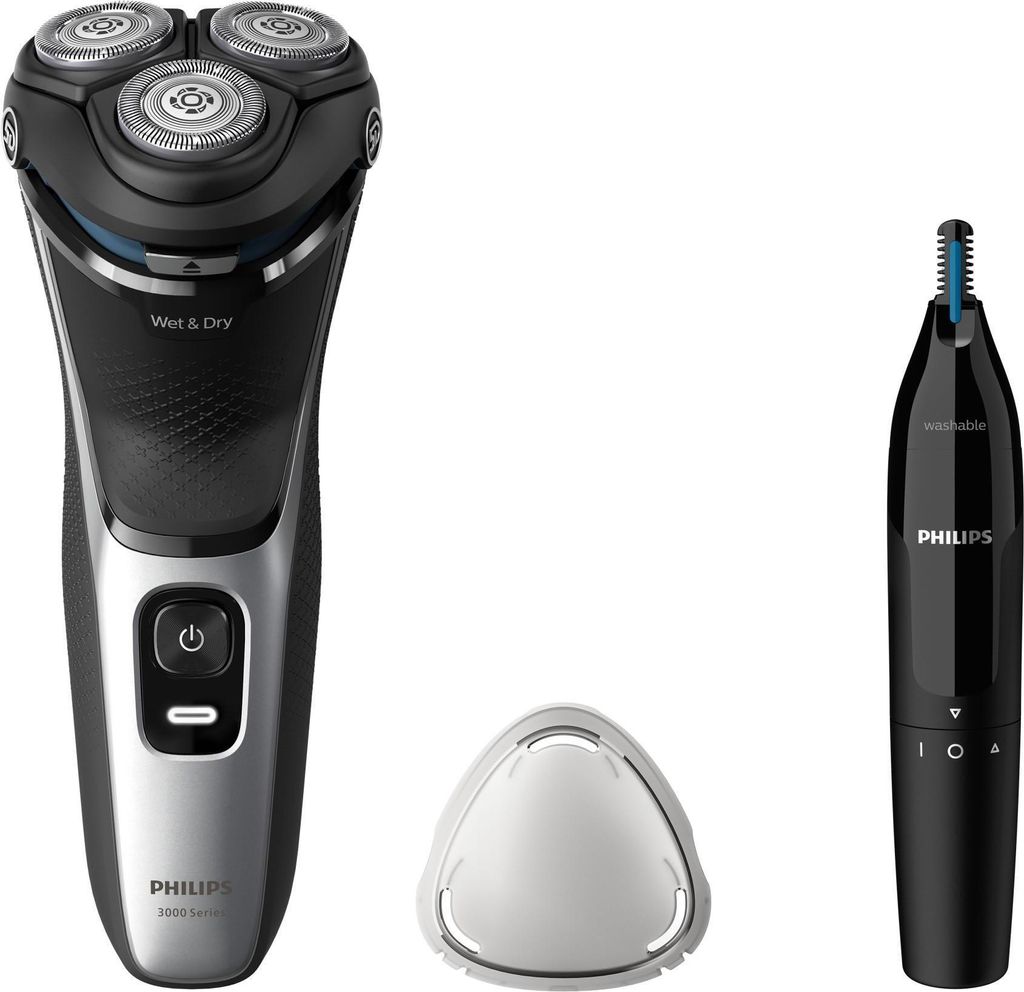 Philips Shaver S3143 02 Series 3000 with Nosetrimmer silver Produktbild 