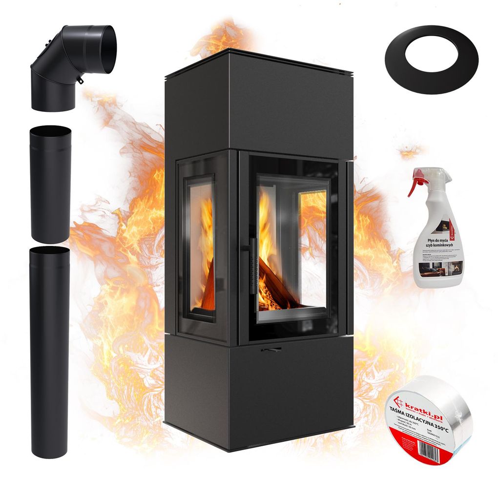 Cucina a libera installazione THOR VIEW KRATKI 8 kW Ø150 Immagine del prodotto 
