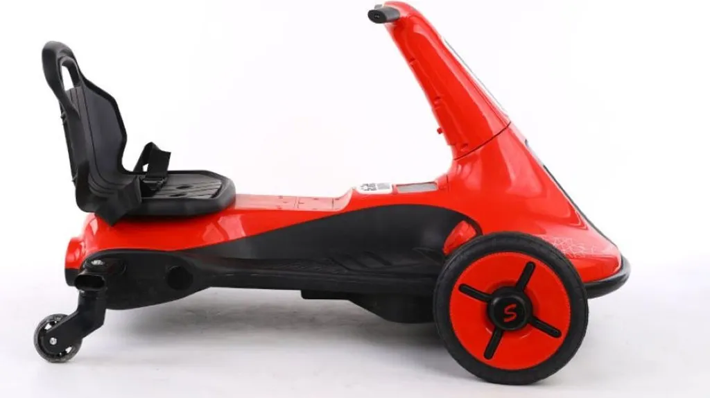 Kart de Drift Électrique pour Enfant avec Marche Arrière Rouge Vif