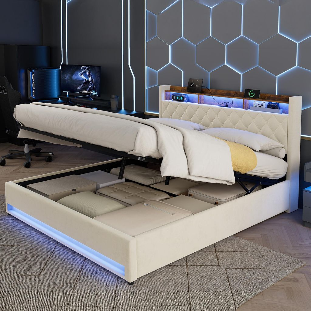okwish Polsterbett 180×200 Doppelbett mit Produktbild 