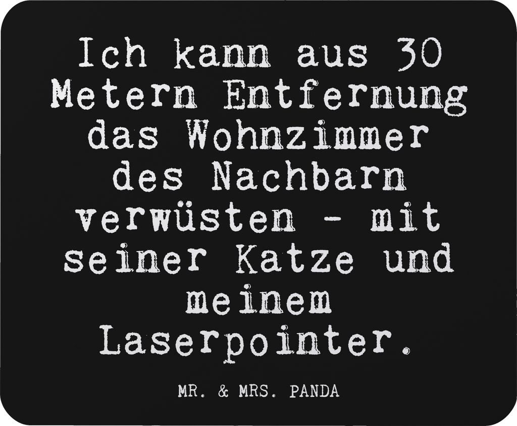 Mr. & Mrs. Panda Mouse Pad Ich kann aus 30... - Schwarz - Geschenk, gemein, Sprüche, computermatte, Frauchen, Mauspad, mousematte, Tier, Geld, Mou...