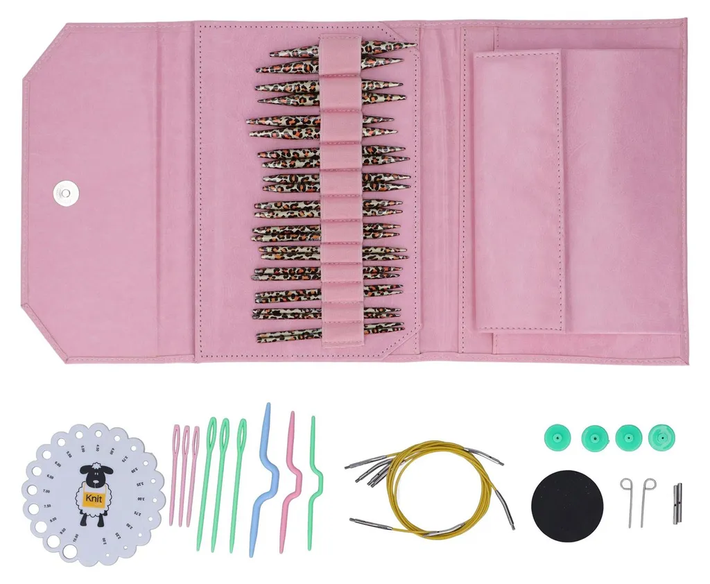 Rangement Aiguilles à Tricoter : Kit Circulaire Démontable Anti-Nœud