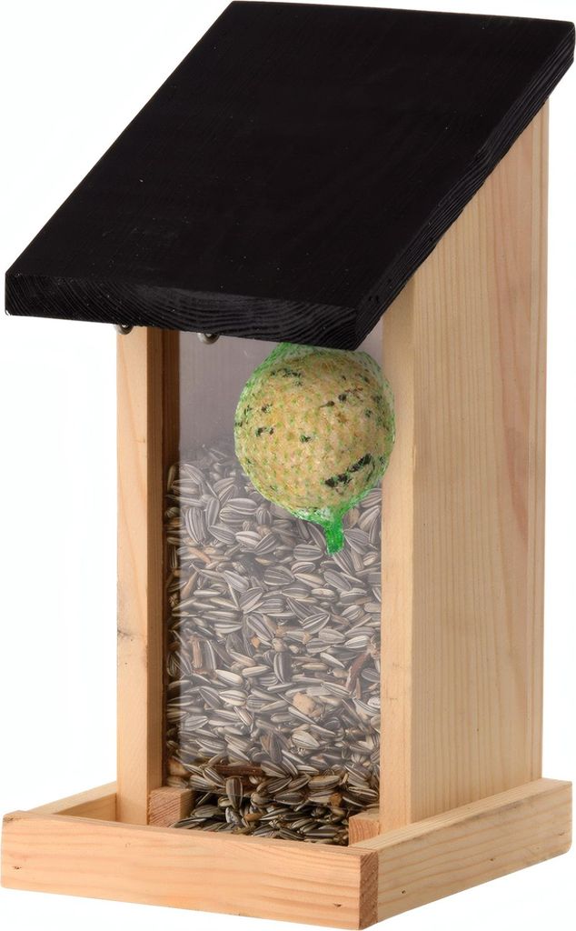 Mangeoire silo murale pour graines et boules de graisse - H Image du produit 