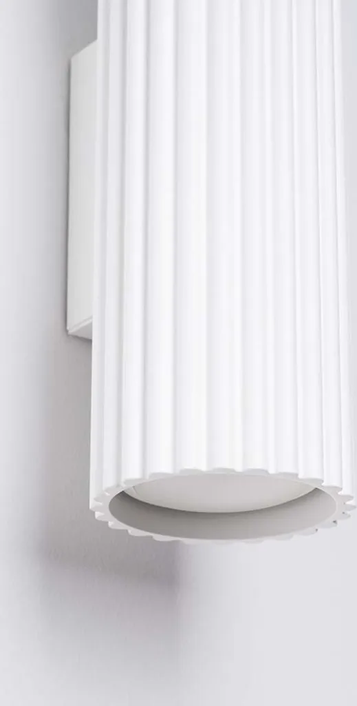 Applique murale double diffusion blanche en aluminium KARBON 30cm - 22