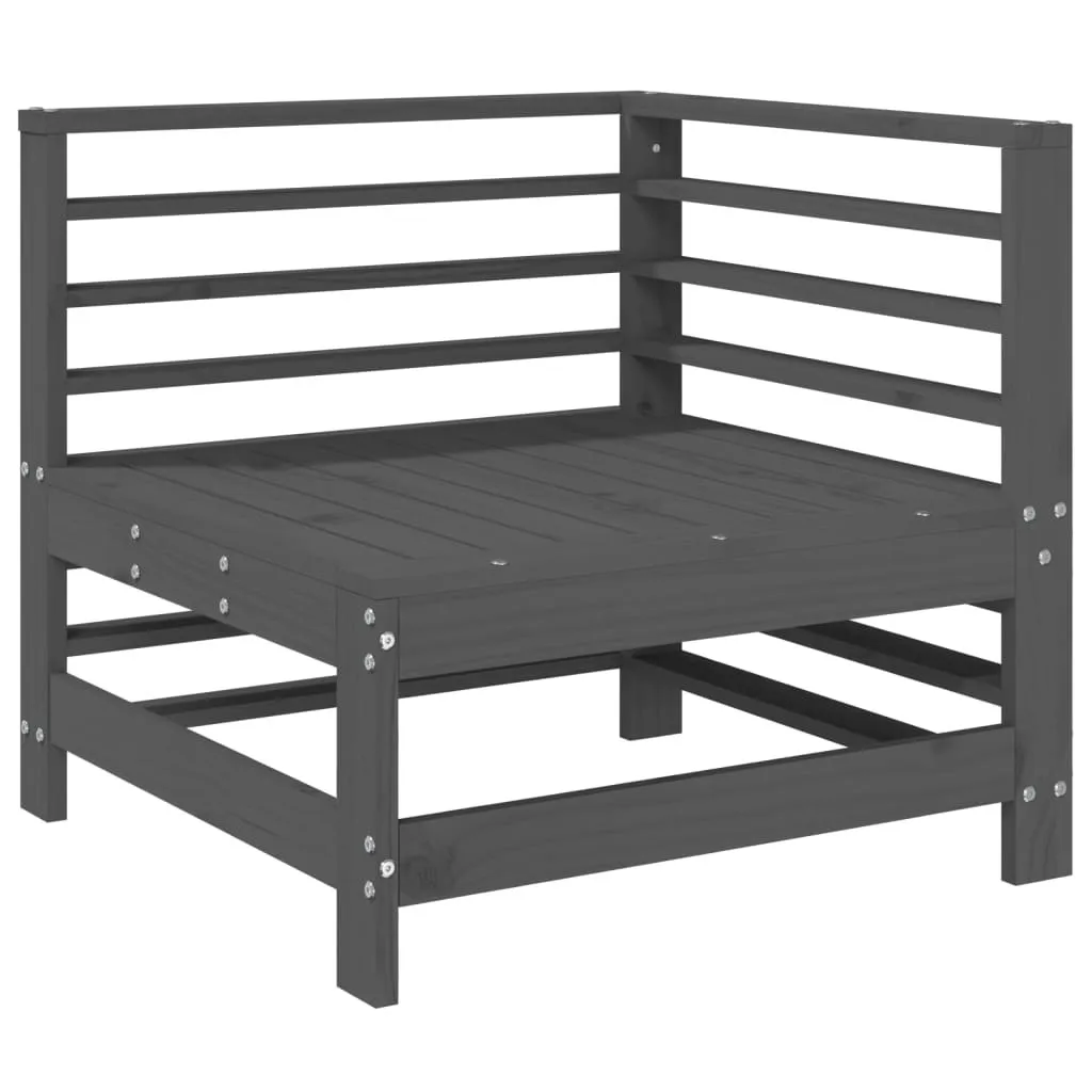 Divano da Esterno SYFAX Angolare in Pino Grigio | Arredo Giardino
