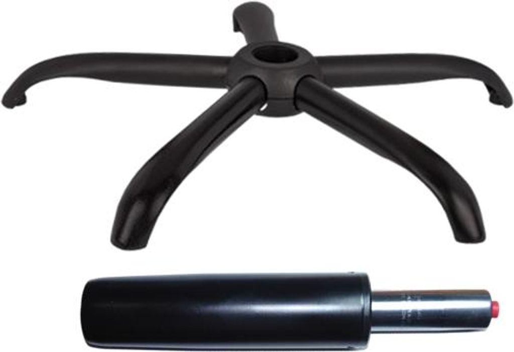 Chefsessel-Basisset aus Kunststoff, 64 cm und Gasdruckfeder, für Bürostühle, schwarz, 35 cm